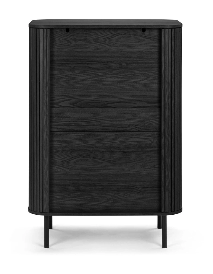 Kayla Tallboy Dresser Chest 4 Drawers Black image 5