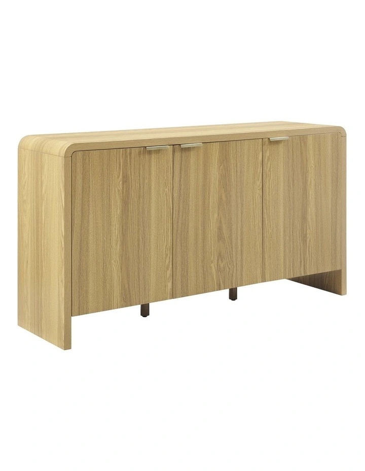 Jhoanna Buffet Sideboard Cabinet 3 Doors Oak image 1
