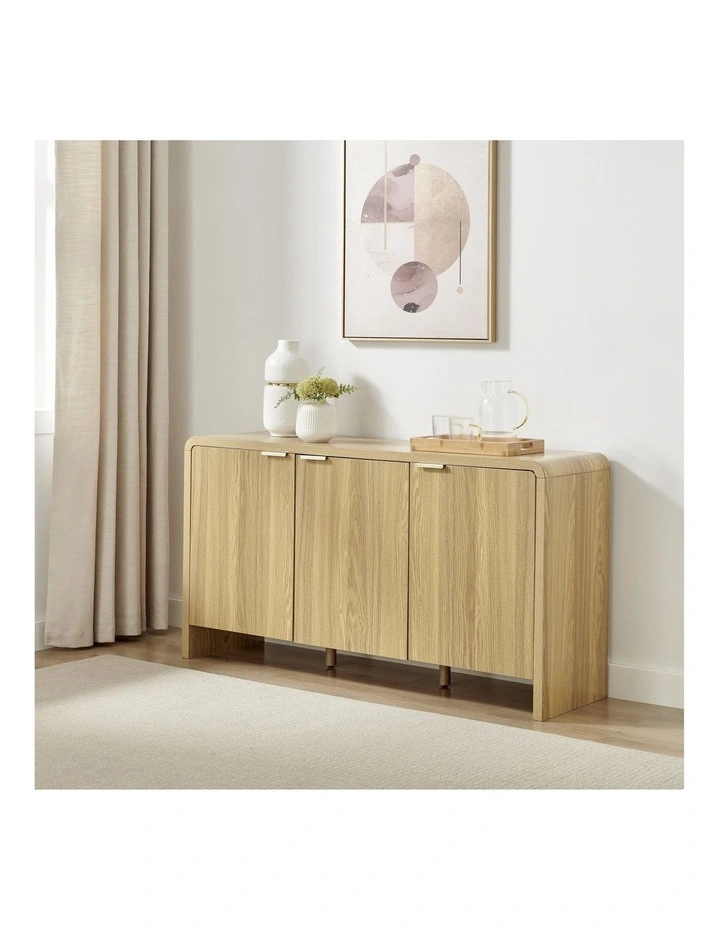Jhoanna Buffet Sideboard Cabinet 3 Doors Oak image 3