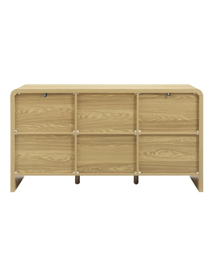 Jhoanna Buffet Sideboard Cabinet 3 Doors Oak image 4
