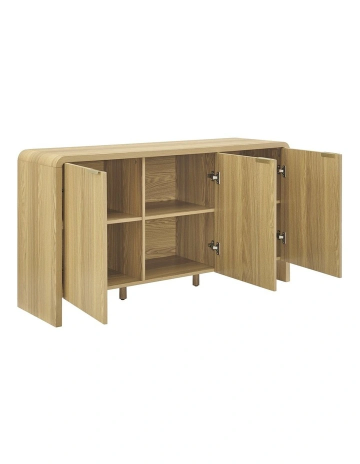 Jhoanna Buffet Sideboard Cabinet 3 Doors Oak image 5