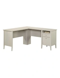 Larkin Ledge L-Shaped Corner Desk Glacier Oak