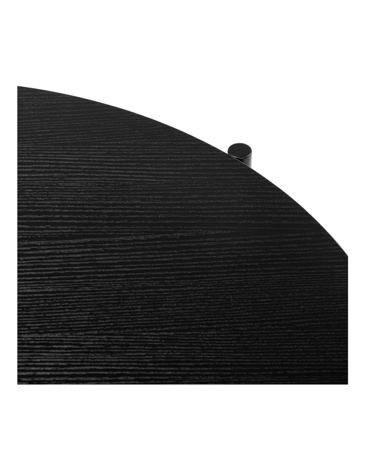 Avayah Round Coffee Table with Shelf 74W X 41H Black image 4
