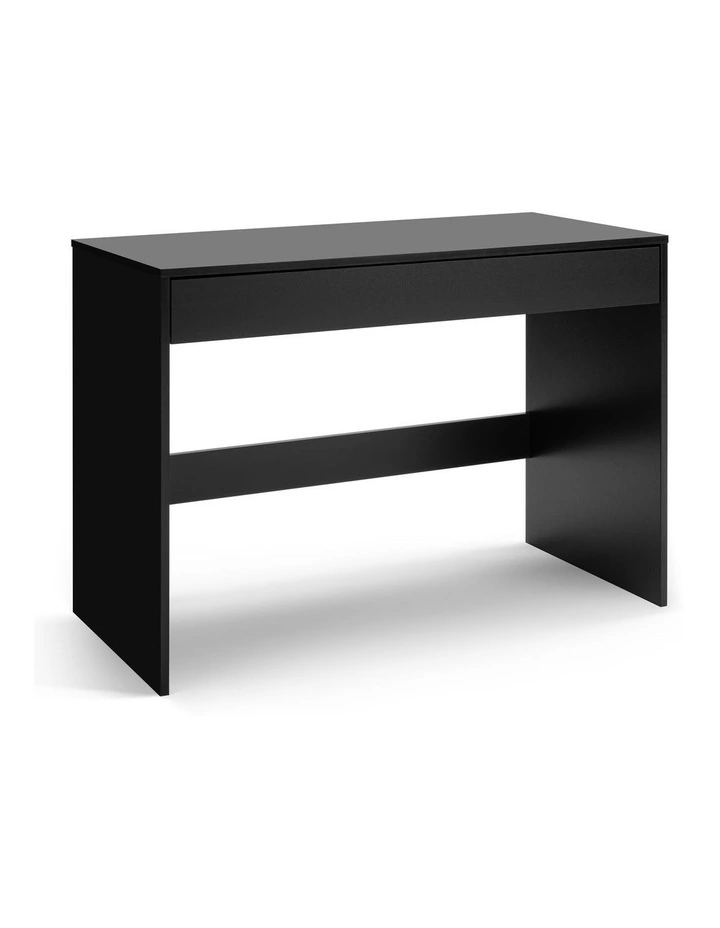 Belle Computer Desk Student Study Office Desk with Drawer Black image 1