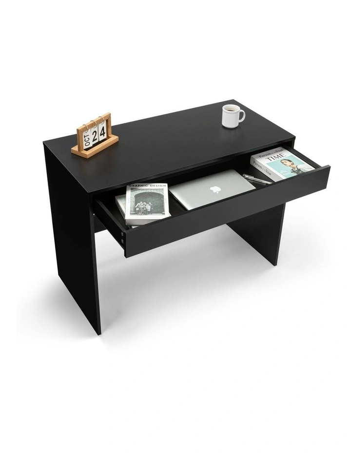 Belle Computer Desk Student Study Office Desk with Drawer Black image 5