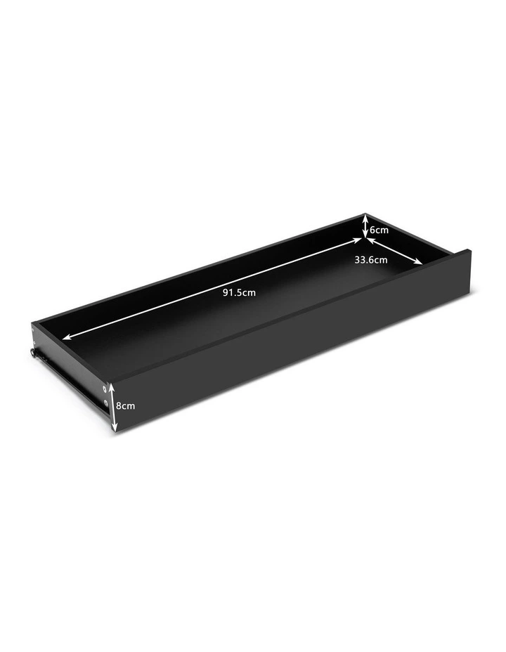 Belle Computer Desk Student Study Office Desk with Drawer Black image 7