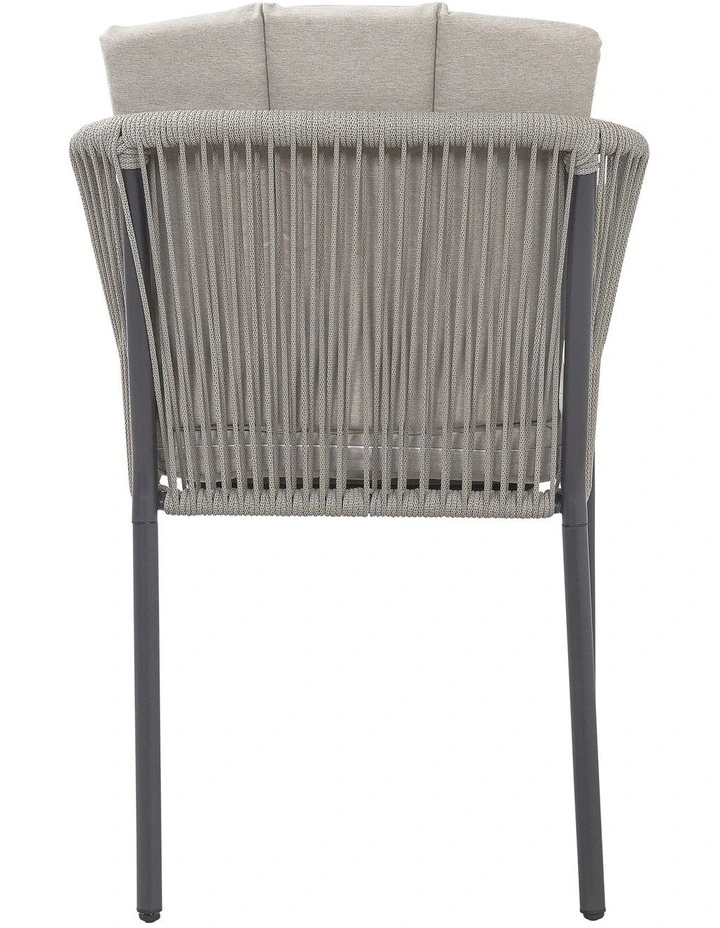 Laura Outdoor Dining Set 7 Piece Light Grey and Dark Grey image 5