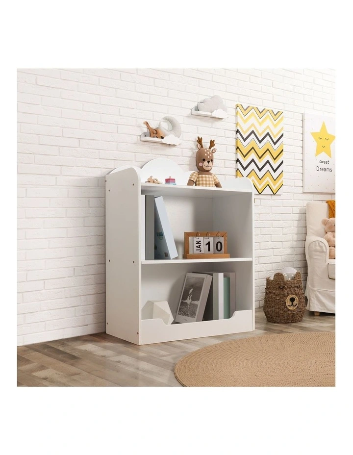 Cloud Kids Bookcase Bookshelf Open Shelving 3 Levels white image 3