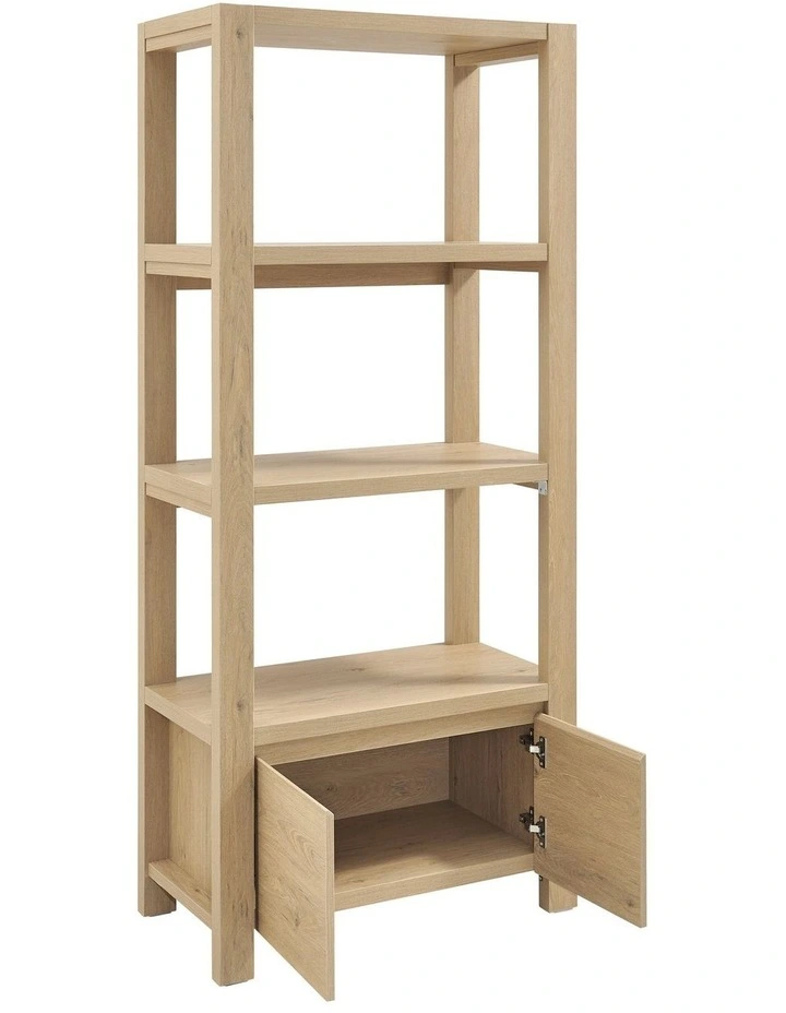 Marla Bookcase Storage 3 Shelf 2 Doors Oak image 5