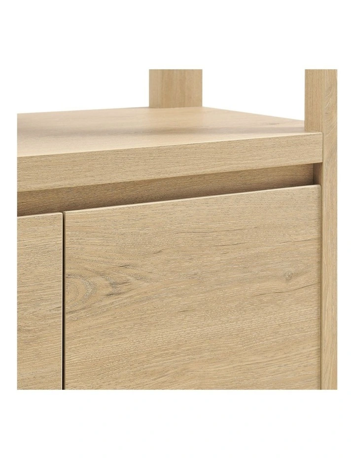 Marla Bookcase Storage 3 Shelf 2 Doors Oak image 6