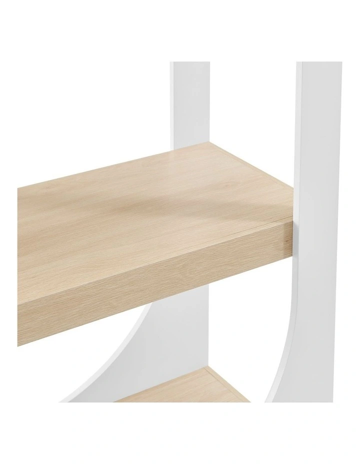 Janna Bookcase Bookshelf Display Unit 4 Tier Oak and White image 6