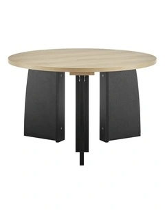 Terra Coffee Table Round Oak and Black