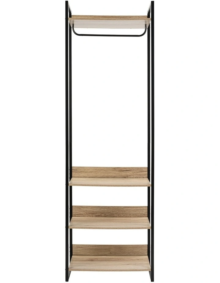Jones Open Wardrobe Clothes Hanger Shelving Black image 4