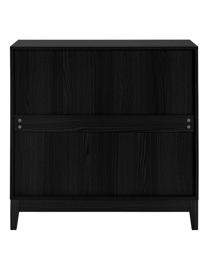Adoria Chest 3 Drawer Storage Lowboy Dresser Black image 4
