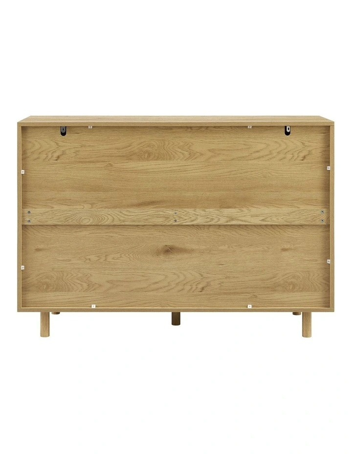Quincy Tallboy Dresser Chest 6 Drawers Oak image 4
