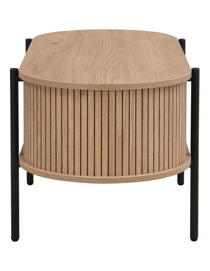 Mia Coffee Table Oval Oak and Black image 4