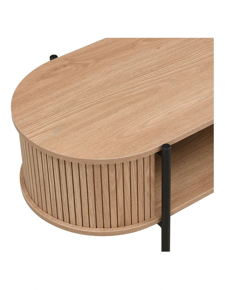 Mia Coffee Table Oval Oak and Black image 5
