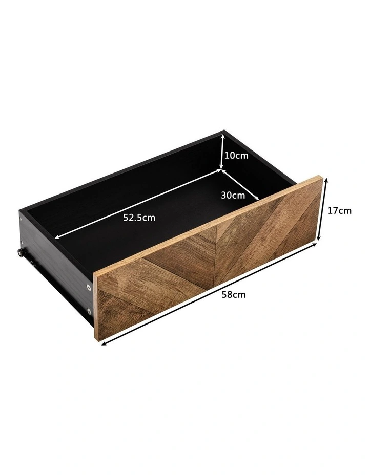 Verona Tallboy Lowboy Dresser Chest with 6 Drawers Black image 7
