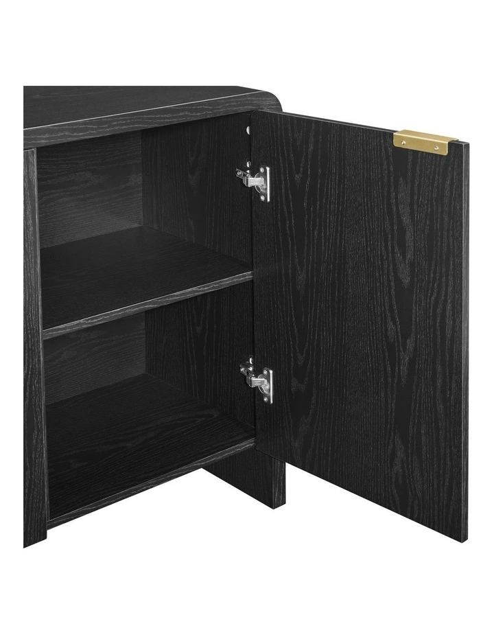 Jhoanna Buffet Sideboard Cabinet 3 Doors Black image 6