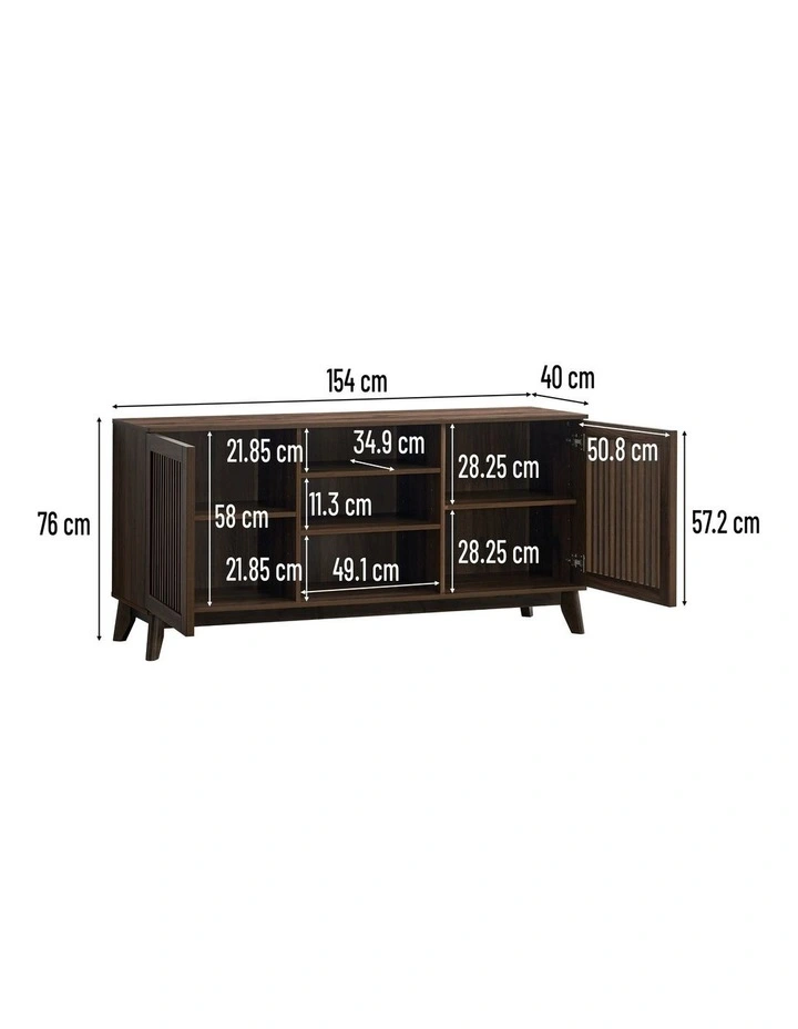 Goria Buffet Sideboard Cabinet 2 Doors Walnut image 6