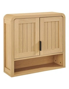 Roy Wall Mount Hanging Cabinet 2 Doors Oak