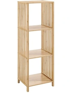 Nicolette Open Shelf Bookshelf Display Unit 3 Tier Bamboo