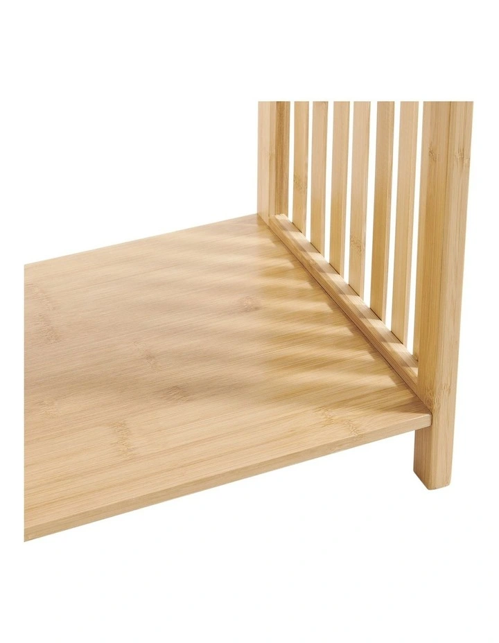 Nicolette Open Shelf Bookshelf Display Unit 3 Tier Bamboo image 6