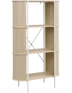 Mia Bookcase Open Shelving 3 Tier Light Oak and White