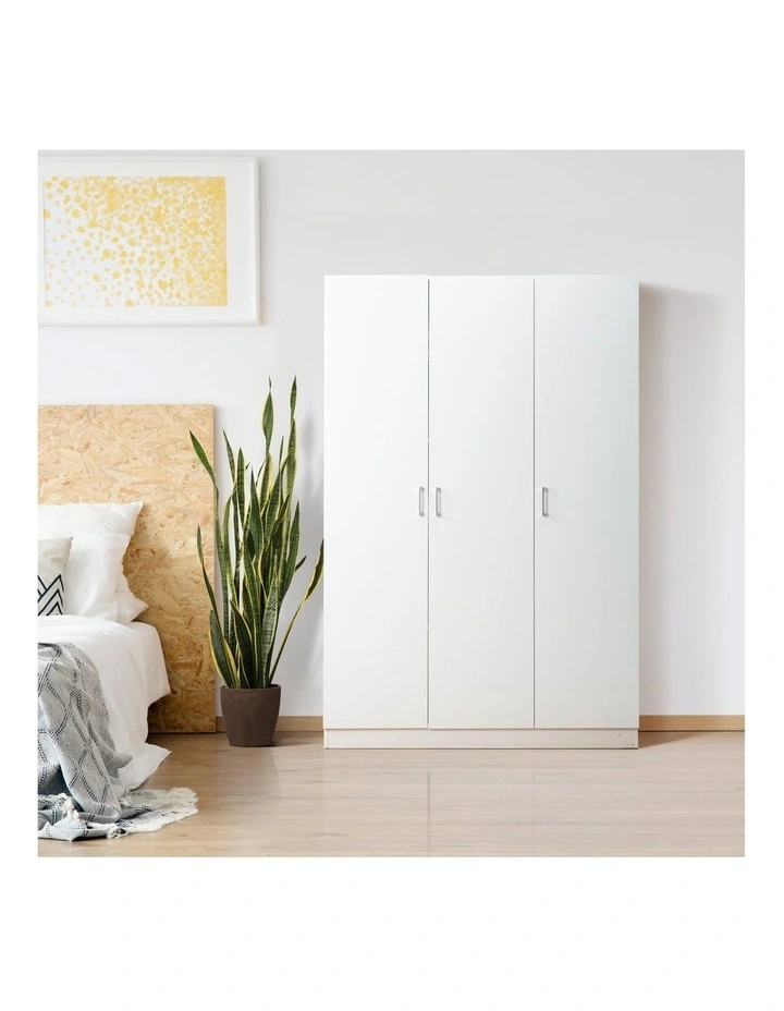 Ivy Pantry Cupboard Storage Cabinet 3 Door 5 Tier Shelf Multipurpose White image 3