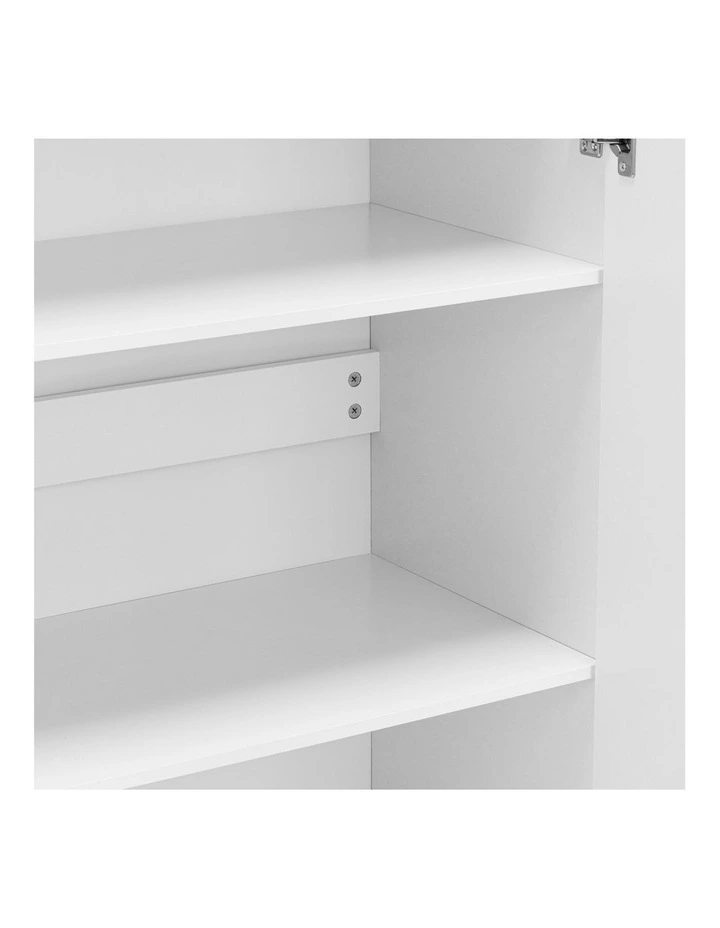 Ivy Pantry Cupboard Storage Cabinet 3 Door 5 Tier Shelf Multipurpose White image 6
