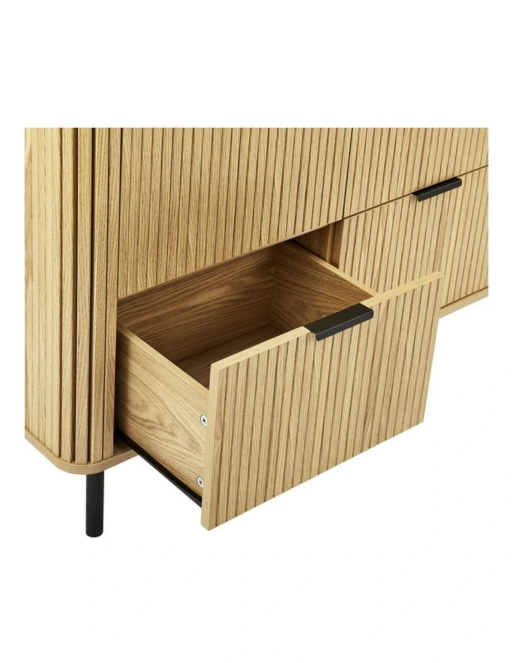 Kayla Chest Dresser Tallboy 9 Drawers Oak image 5