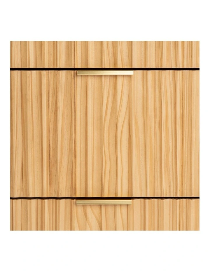 Adoria Chest 3 Drawer Storage Lowboy Dresser Oak image 5