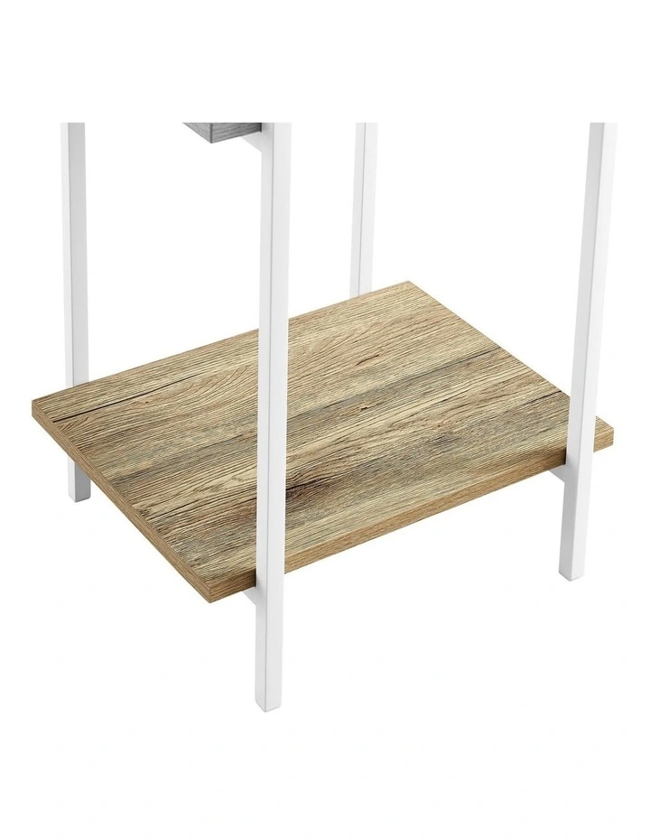 Hadley Bookshelf Display Shelf 40cmW 5 Tier Industrial White and Oak image 5