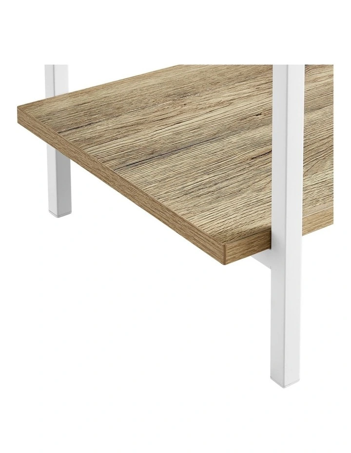 Hadley Bookshelf Display Shelf 40cmW 5 Tier Industrial White and Oak image 6