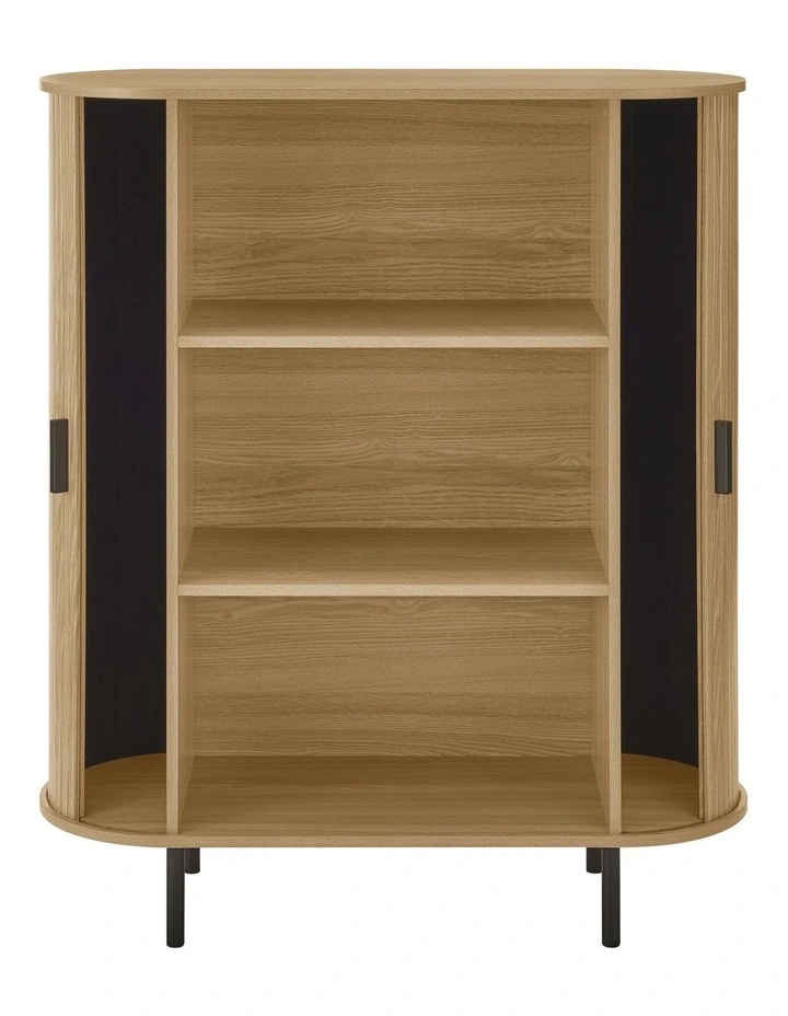 Kayla Cabinet Cupboard Storage 2 Doors 3 Levels Oak image 6