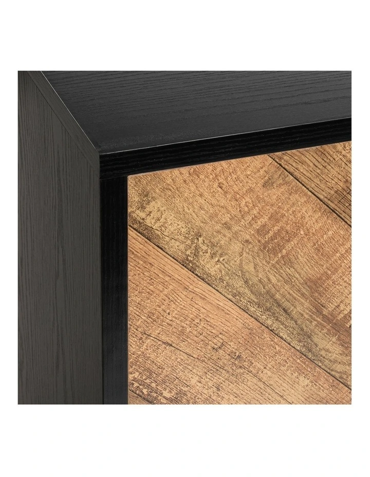 Verona Buffet Credenza Sideboard Cabinet 2 Doors 3 Drawers Black image 5