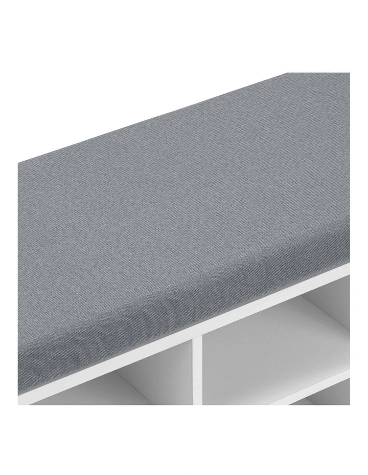 Colton Shoe Cabinet Seat Bench 1 Drawer White image 4