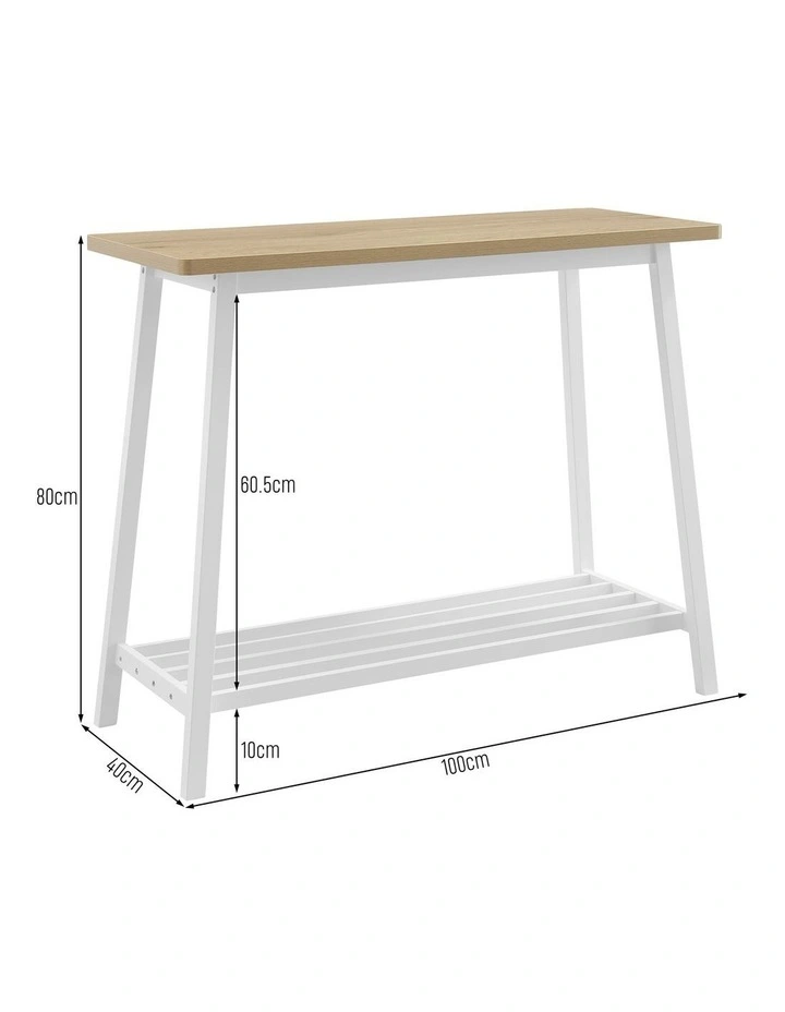Geneva Console Table Hallway Entryway White image 7