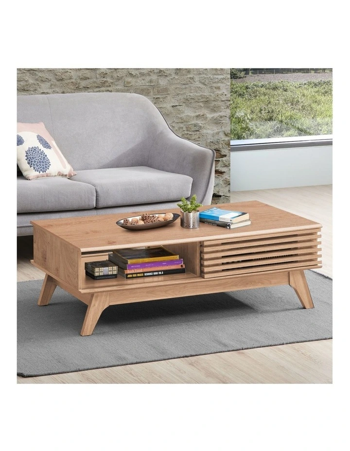 Clancy Coffee Table 2 Doors Oak image 2