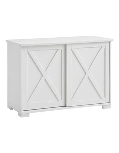 Melina Sideboard Cabinet 2 Sliding Doors White