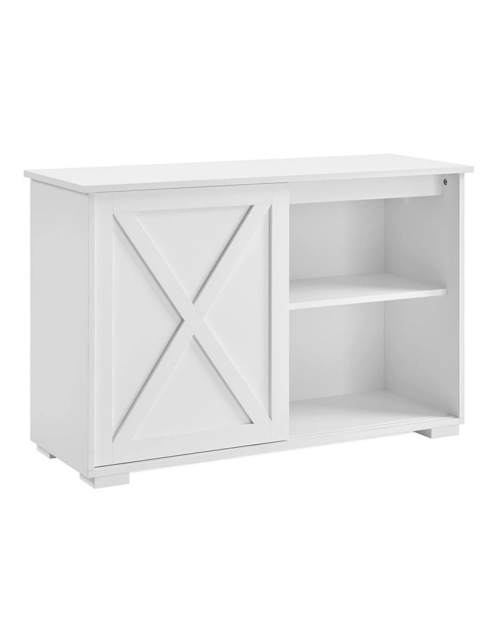 Melina Sideboard Cabinet 2 Sliding Doors White image 5