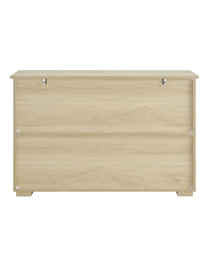 Melina Sideboard Cabinet 2 Sliding Doors Oak image 4