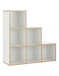 Janet Stepped Display Unit Shelving 90W x 90H White