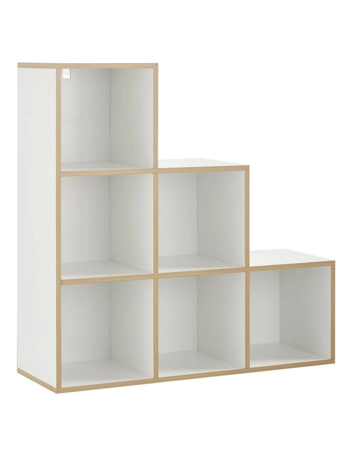 Janet Stepped Display Unit Shelving 90W x 90H White image 1
