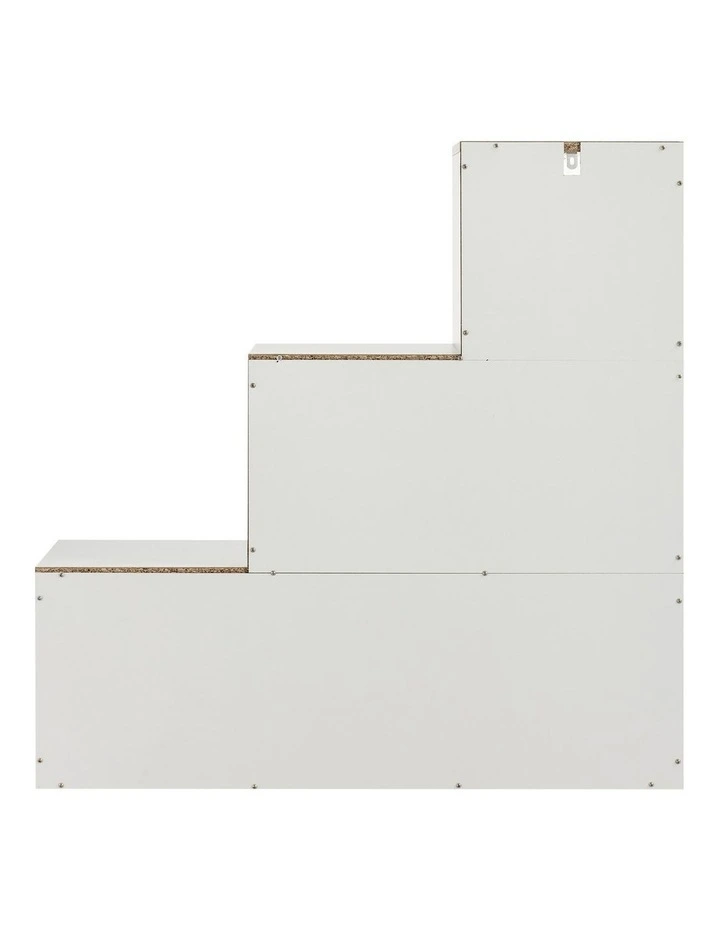 Janet Stepped Display Unit Shelving 90W x 90H White image 4