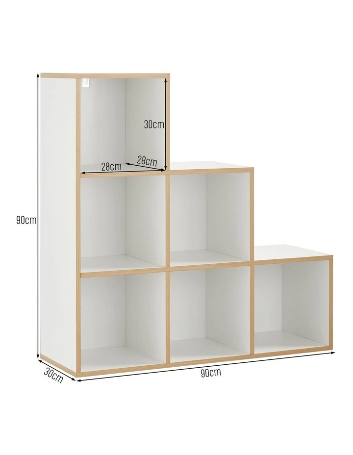 Janet Stepped Display Unit Shelving 90W x 90H White image 7