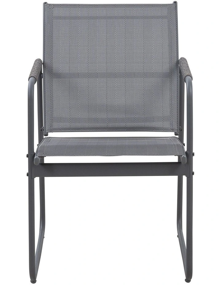 Delilah Outdoor Patio Set Balcony Garden 3 Piece Charcoal image 3