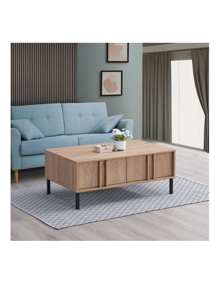 Effie Coffee Table 2 Drawers Oak image 2