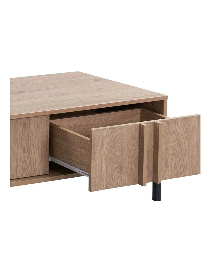 Effie Coffee Table 2 Drawers Oak image 4