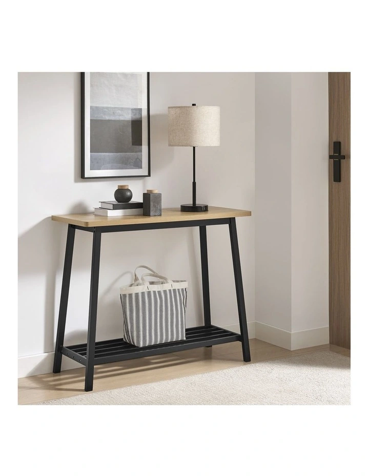 Geneva Console Table Hallway Entryway Black image 3